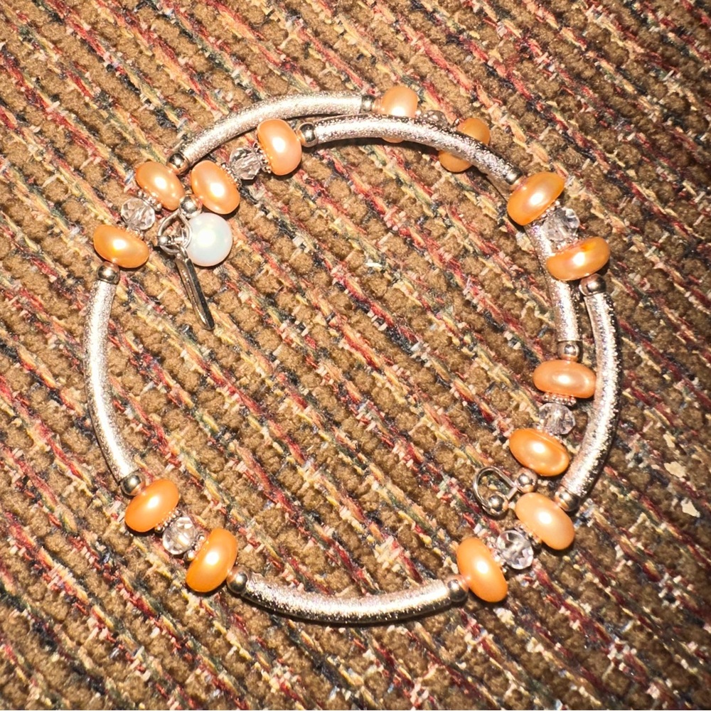 Vantel Pearls Genuine Pearl Spring Bracelet NEW